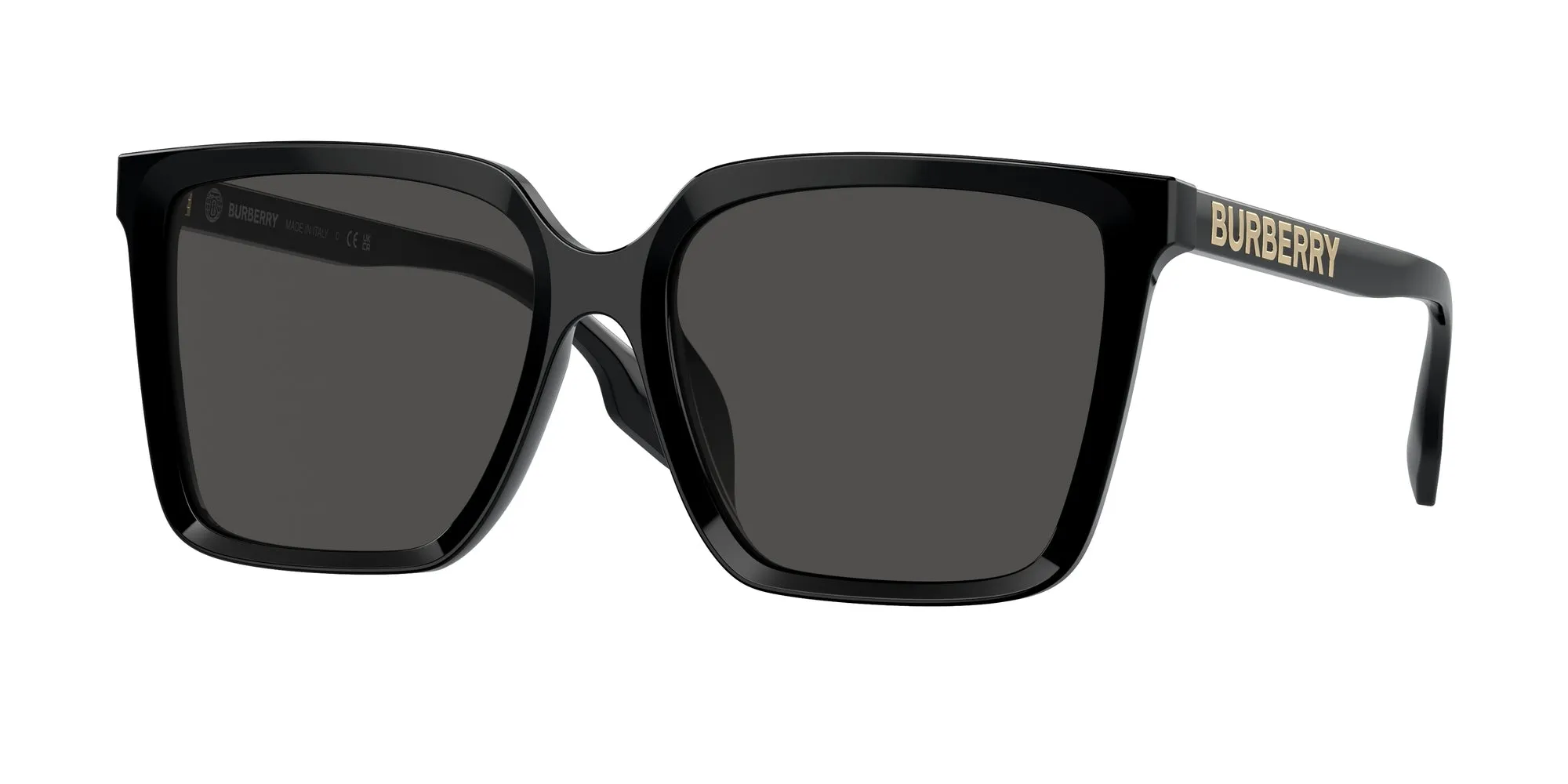 Burberry BE4411D 300187 Occhiali da sole Acetato Nero Grigio Squadrata Normale - immagine 1
