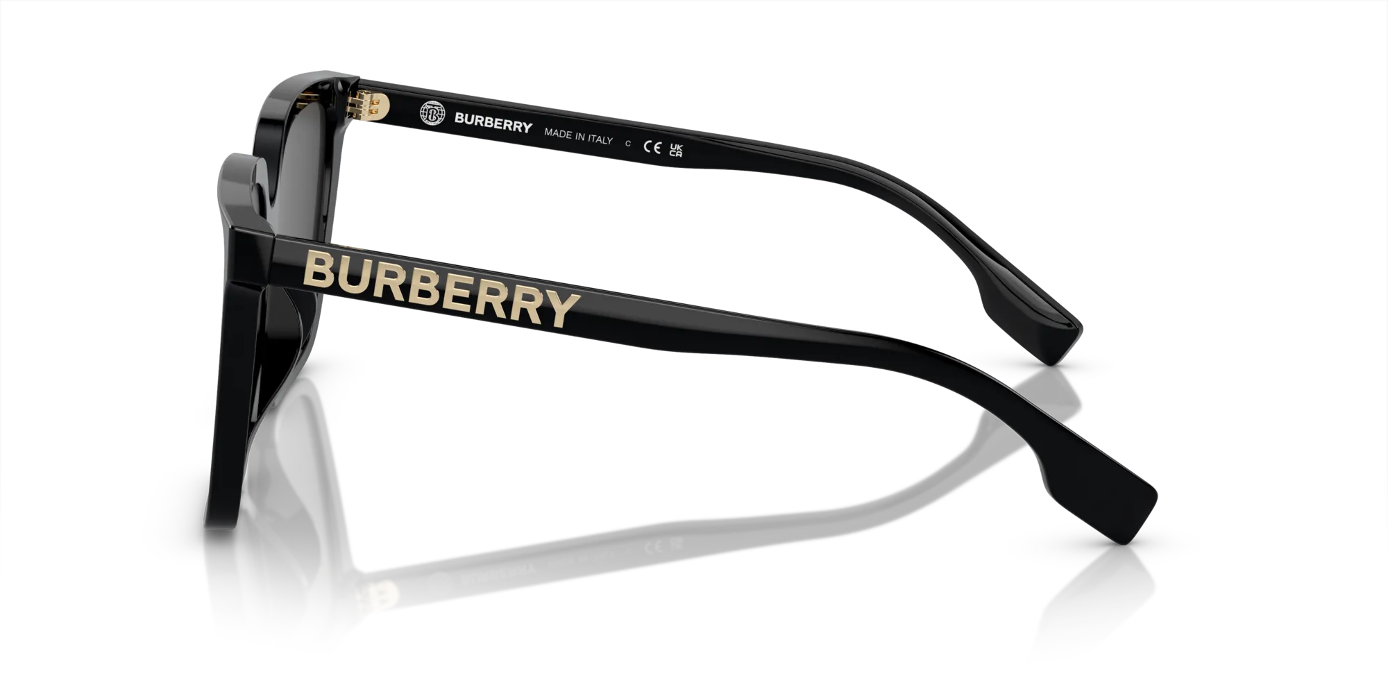 Burberry BE4411D 300187 Occhiali da sole Acetato Nero Grigio Squadrata Normale - immagine 4