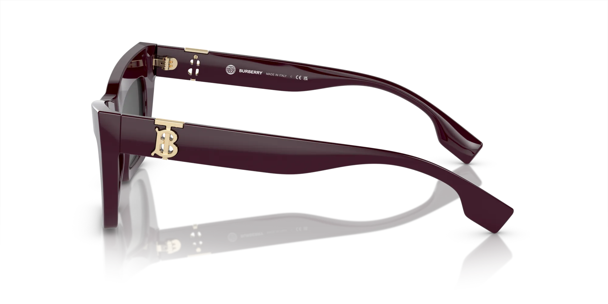 Burberry BE4405 397987 Occhiali da sole Acetato Rosso Grigio Cat Eye Normale - immagine 4