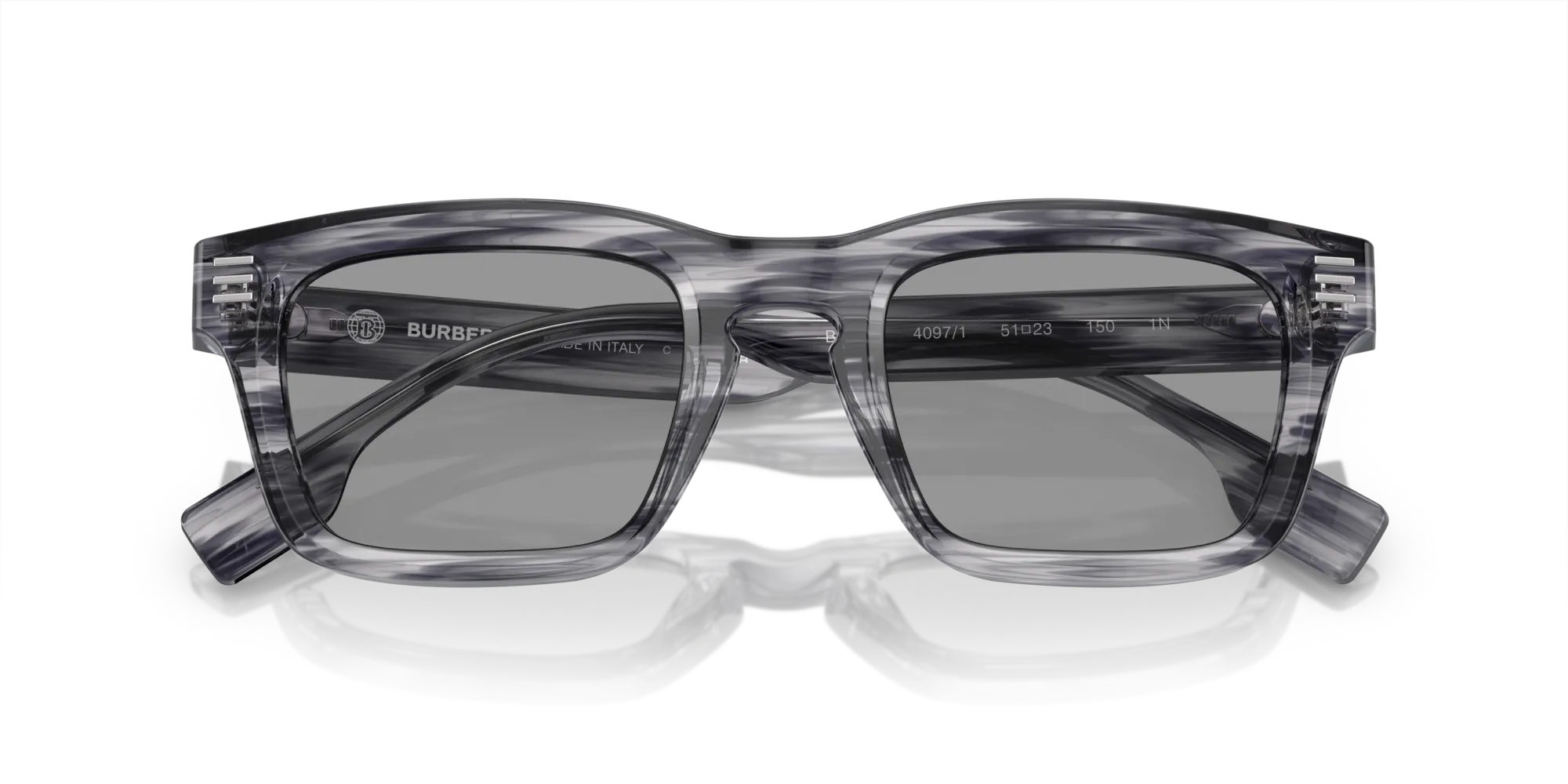 Burberry BE4403 4097/1 Occhiali da sole Acetato Grigio Grigio Squadrata Normale - immagine 2