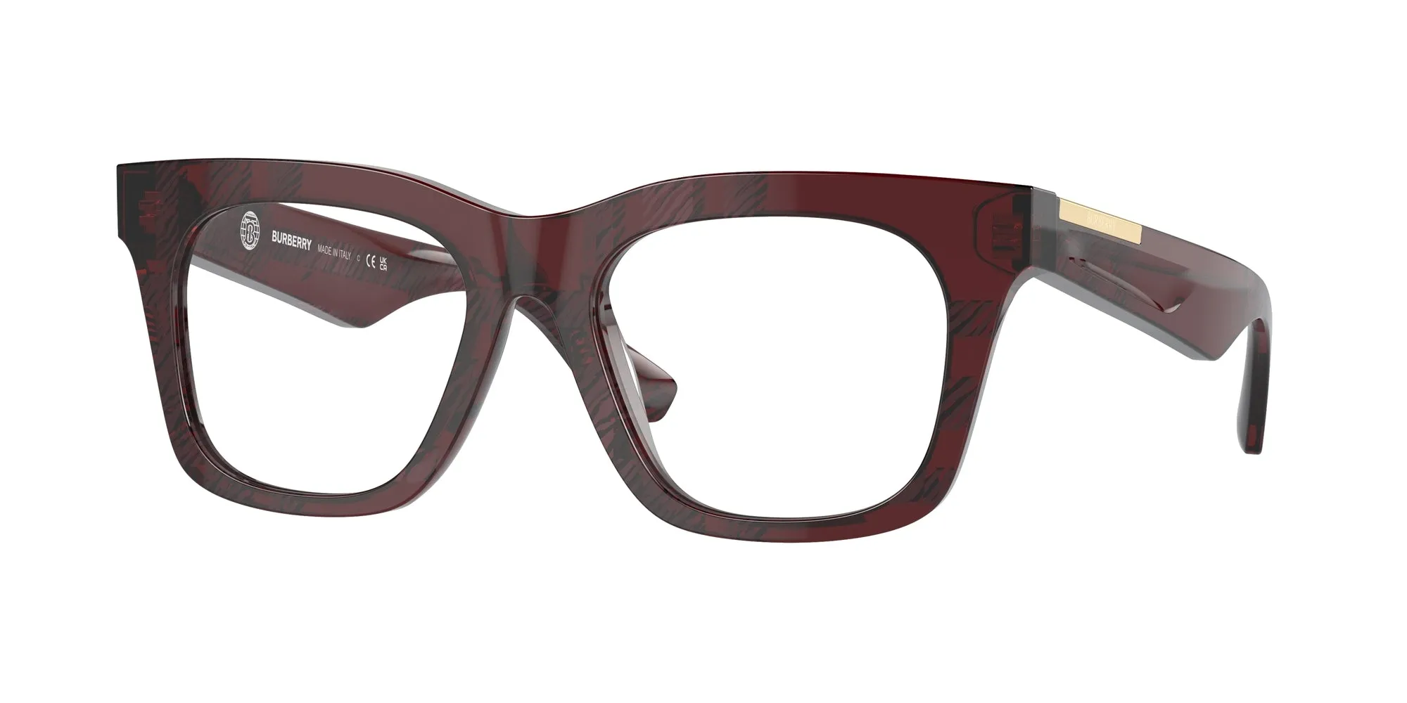 Burberry BE2407 4115 Montature da vista Acetato Rosso Squadrata Normale - immagine 1