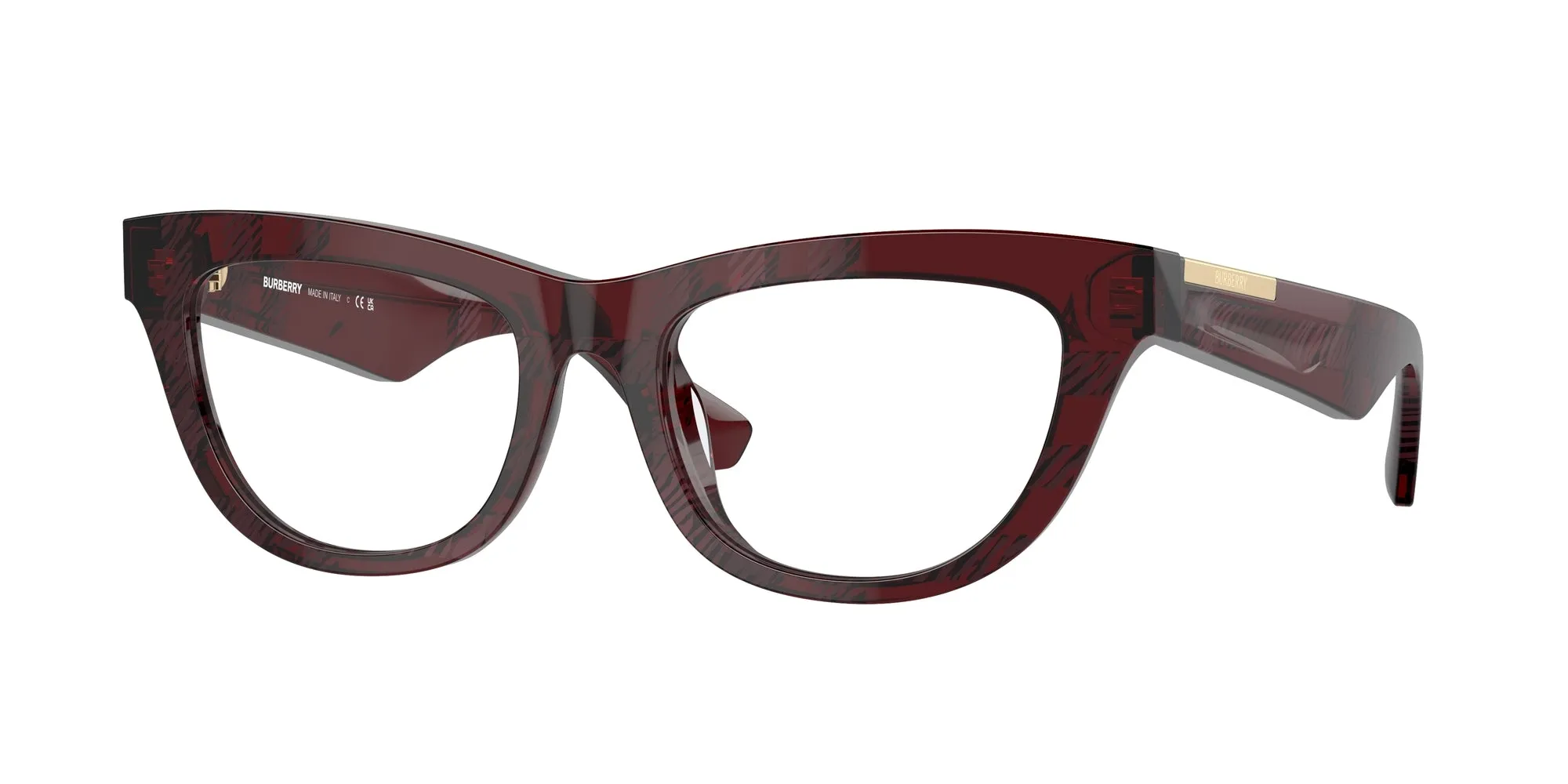 Burberry BE2406U 4115 Montature da vista Acetato Rosso Squadrata Normale - immagine 1