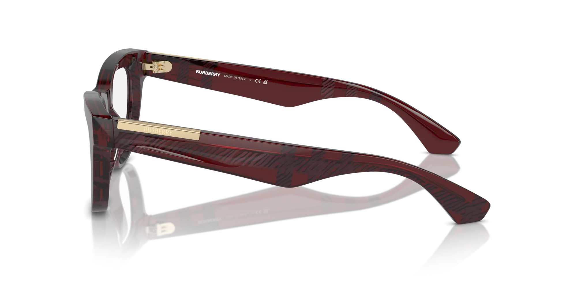 Burberry BE2406U 4115 Montature da vista Acetato Rosso Squadrata Normale - immagine 4