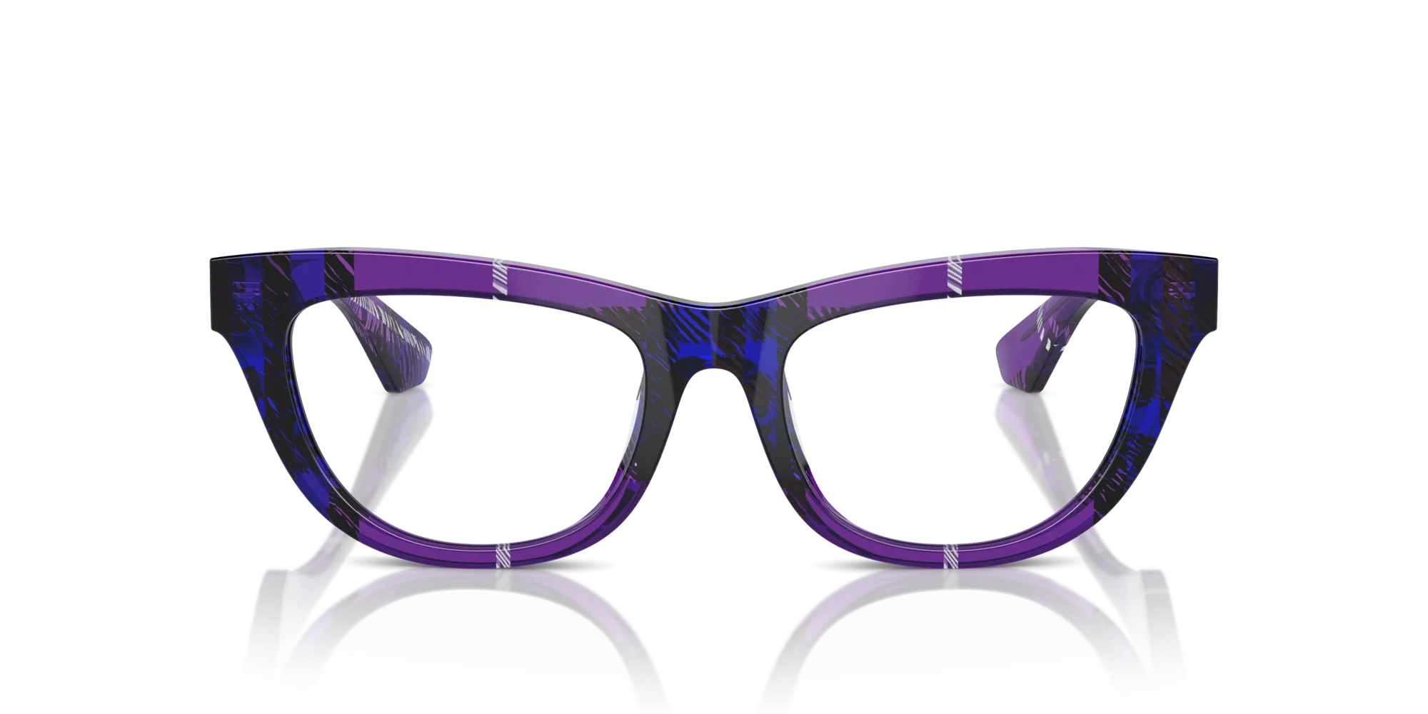 Burberry BE2406U 4113 Montature da vista Acetato Viola Trasparente Squadrata Normale - immagine 3