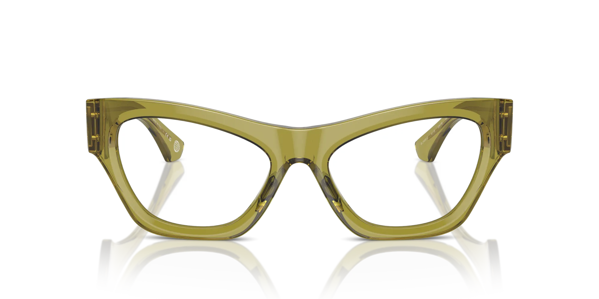 Burberry BE2405U 4118 Montature da vista Acetato Verde Trasparente Cat Eye Normale - immagine 3