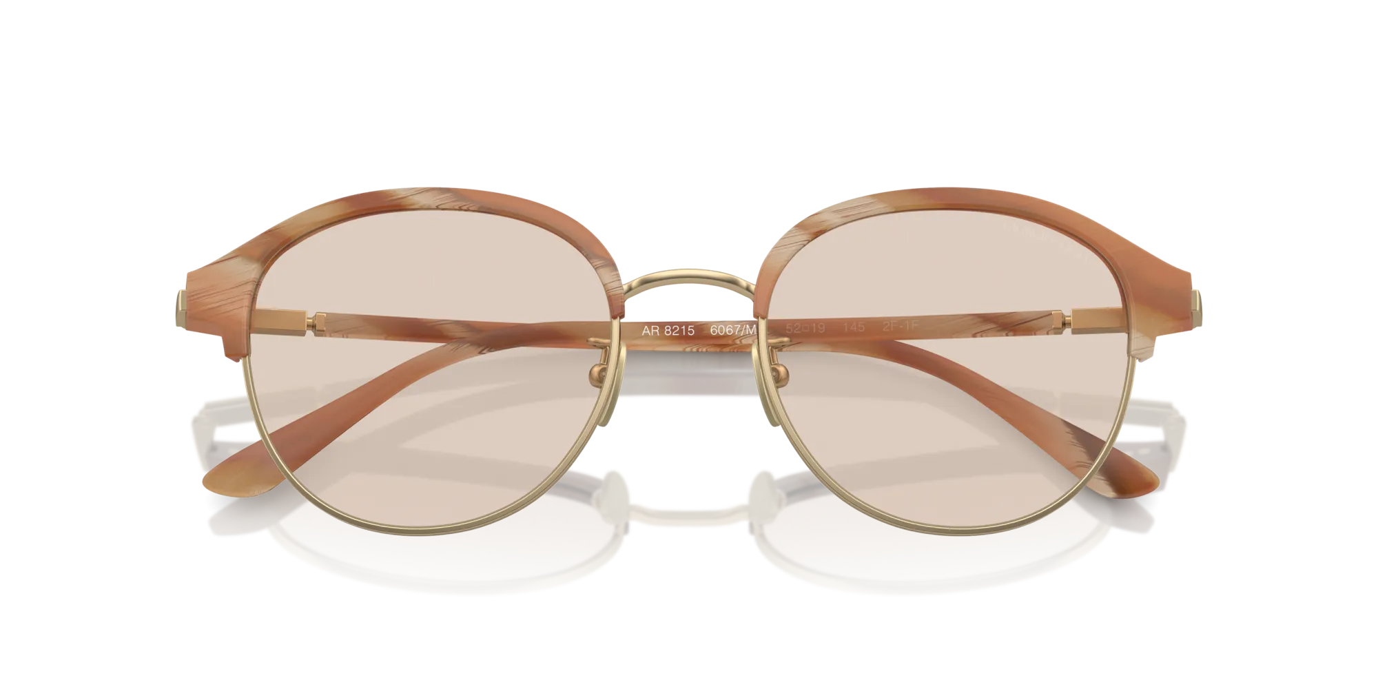 Giorgio Armani AR8215 6067M4 Occhiali da sole Acetato Giallo Marrone Pantos Fotocromatiche Fotocromatico - immagine 2