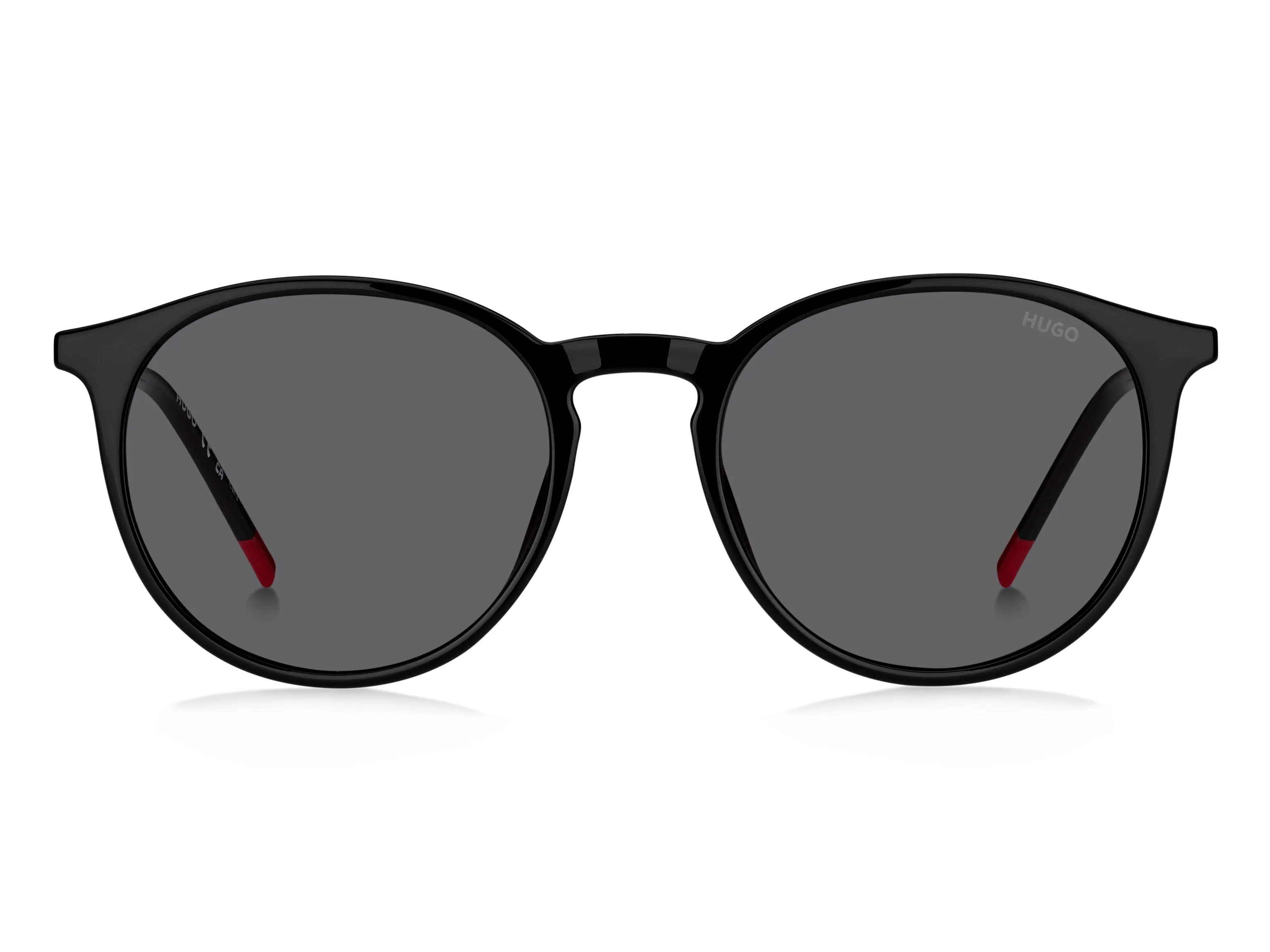 Hugo Boss HG 1286/S OIT/IR Occhiali da sole Iniettato Nero Grigio Rotonda - immagine 2
