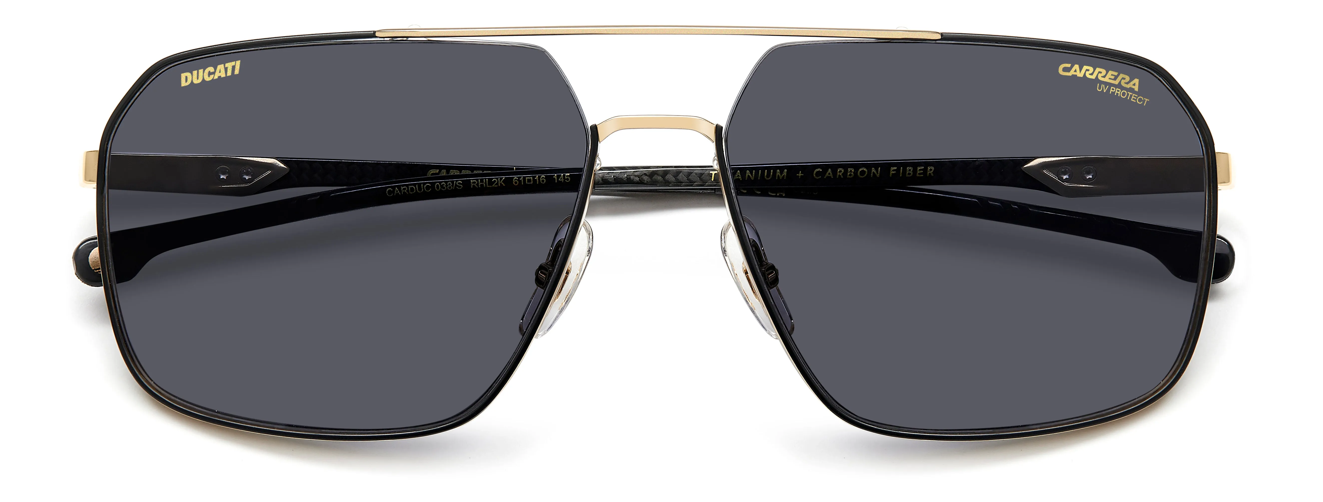 Carrera Ducati CARDUC 038/S RHL/2K Occhiali da sole Titanio Oro / Nero Grigio Pilot Antiriflesso - immagine 3