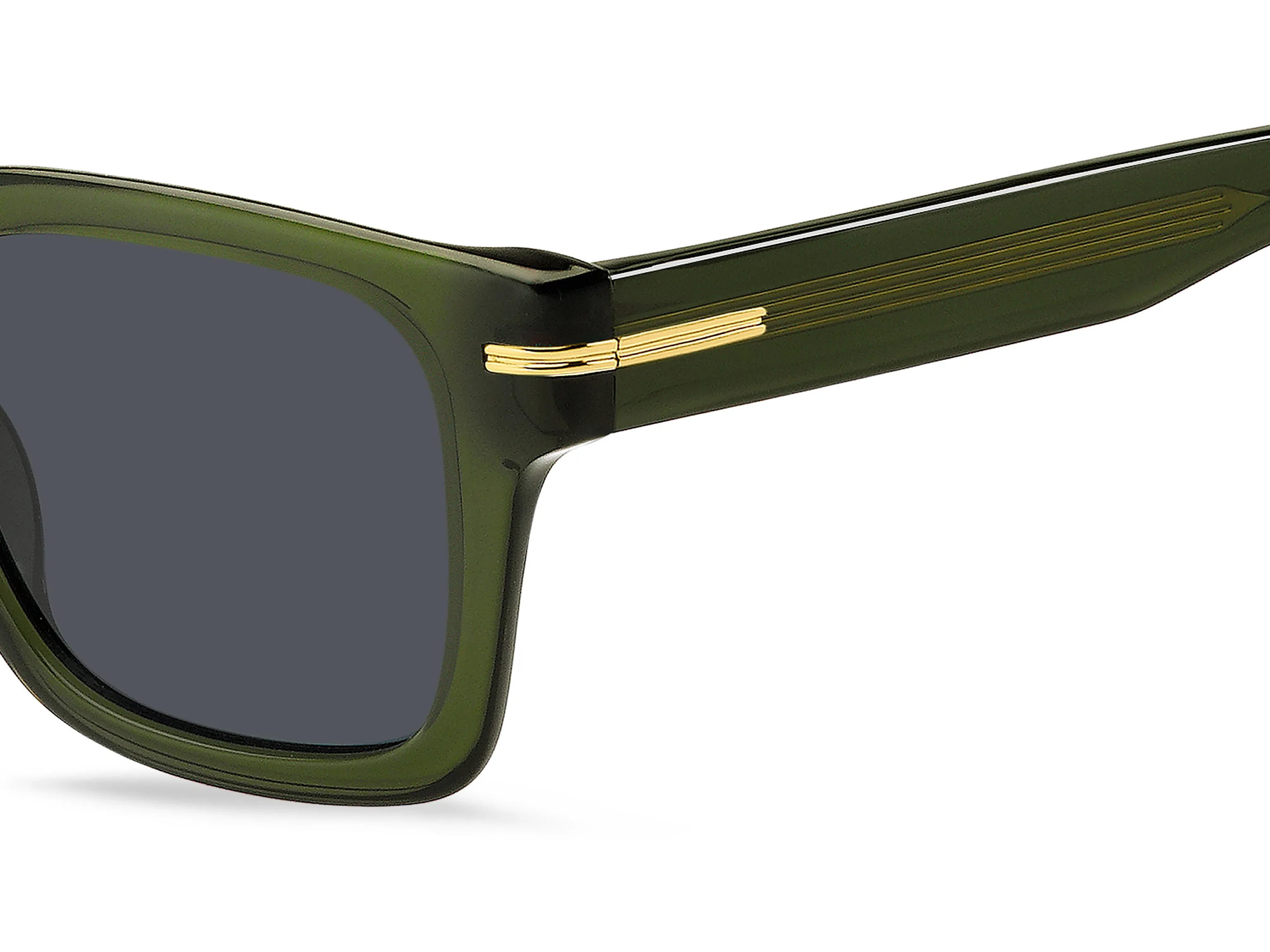 Hugo Boss BOSS 1625/S 1ED/IR Occhiali da sole Acetato Verde Grigio Squadrata - immagine 3