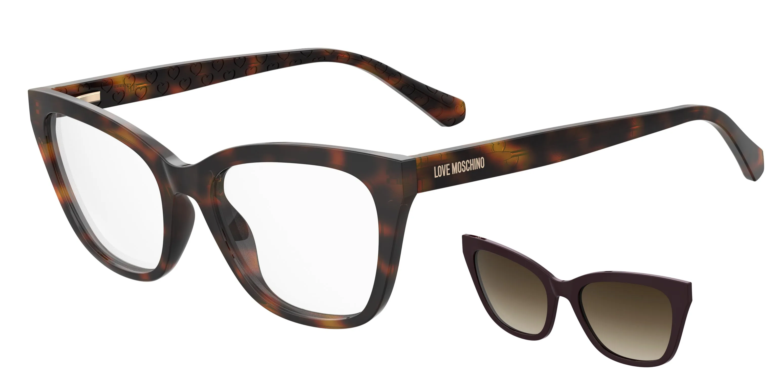Moschino Moschino MOL071/CS MFX/HA Occhiali da sole Havana Marrone Sfumato - immagine 1