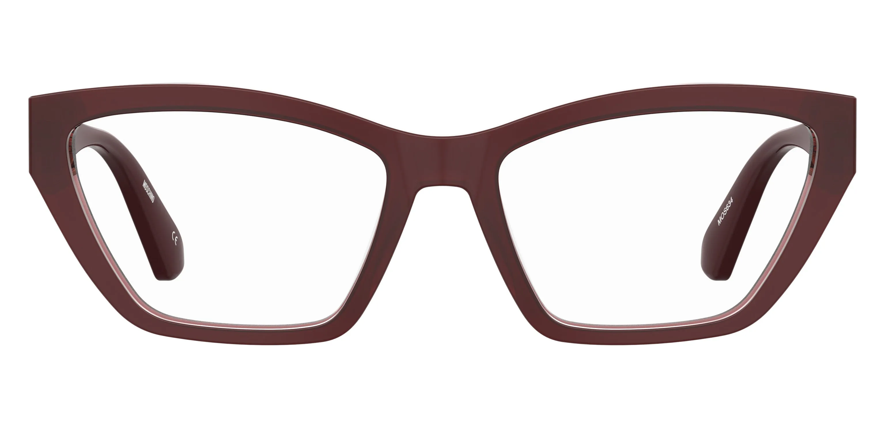 Moschino MOS634 LHF Montature da vista Acetato Borgogna Cat Eye - immagine 2