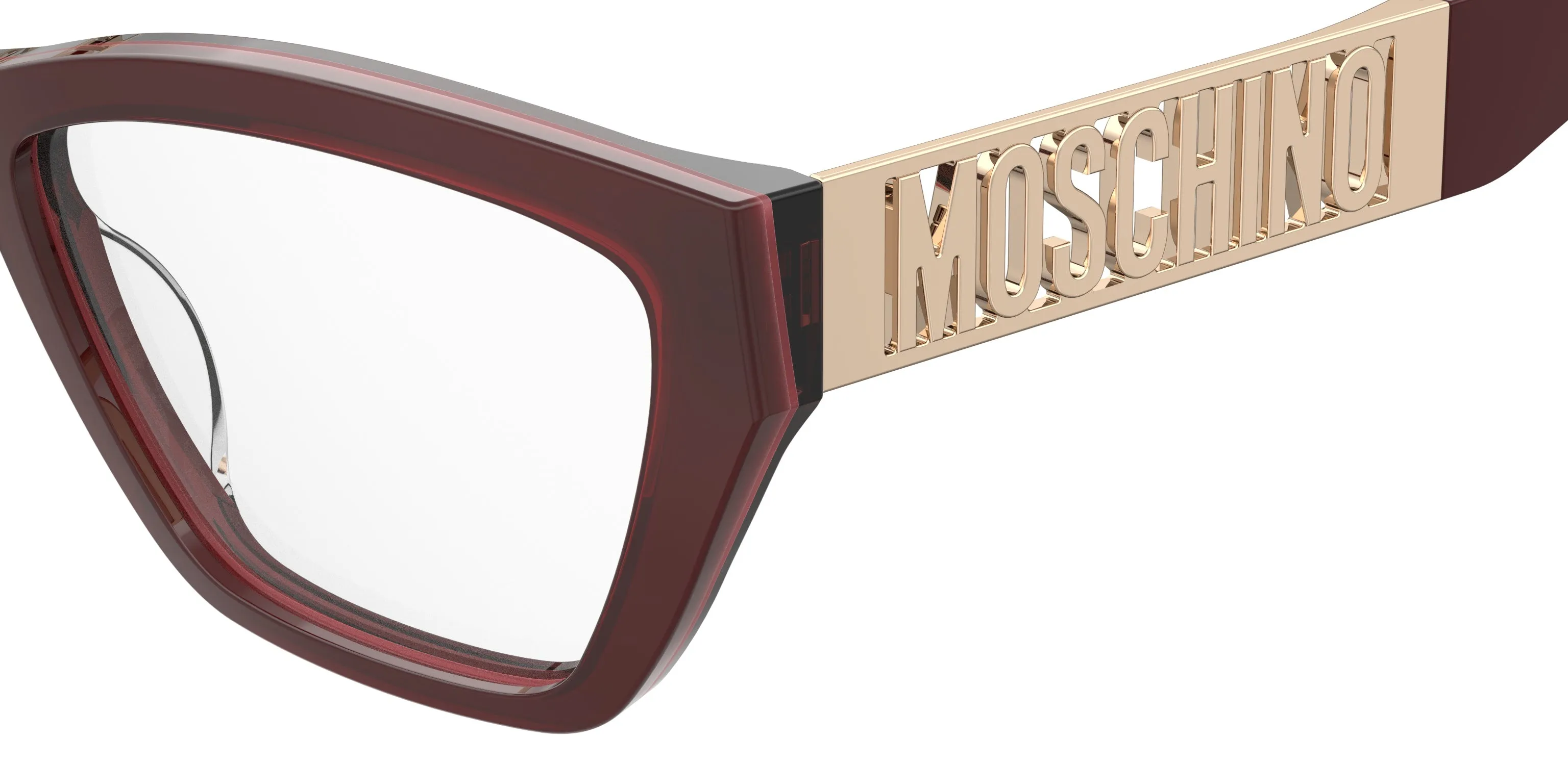 Moschino MOS634 LHF Montature da vista Acetato Borgogna Cat Eye - immagine 3