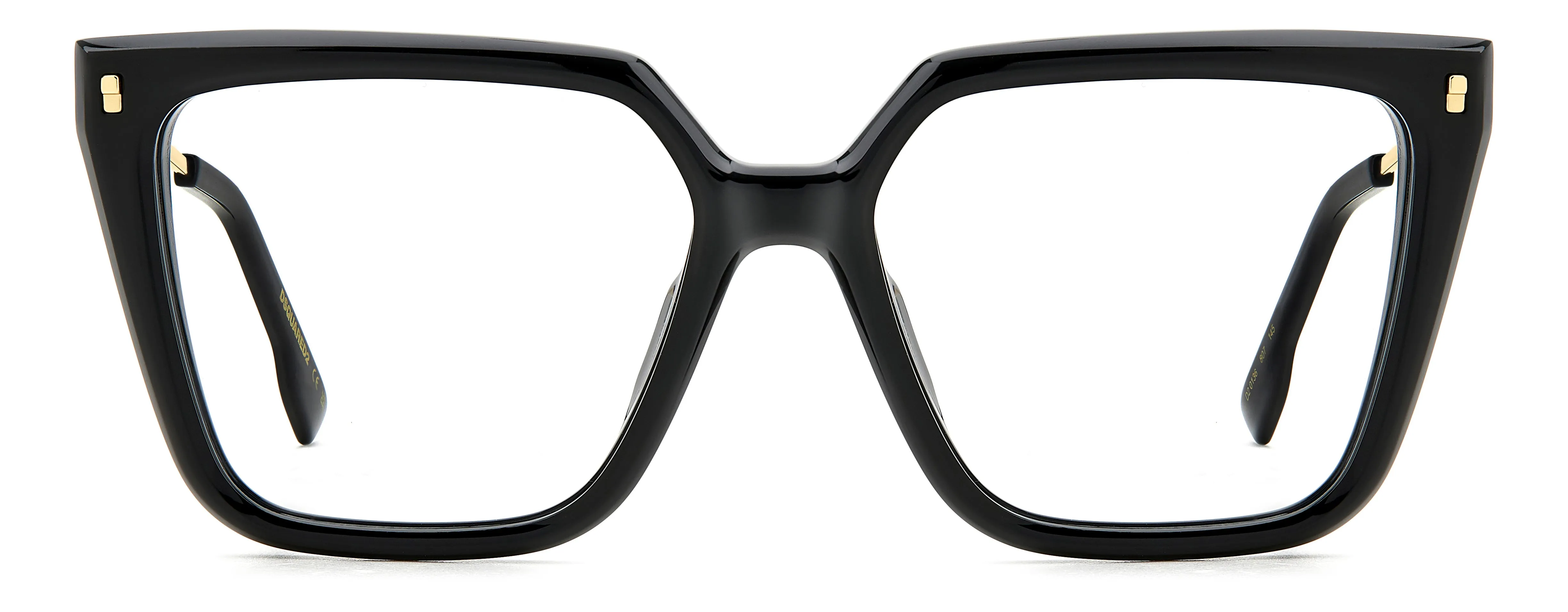 Dsquared2 D2 0136 807 Montature da vista Acetato Nero Squadrata - immagine 2
