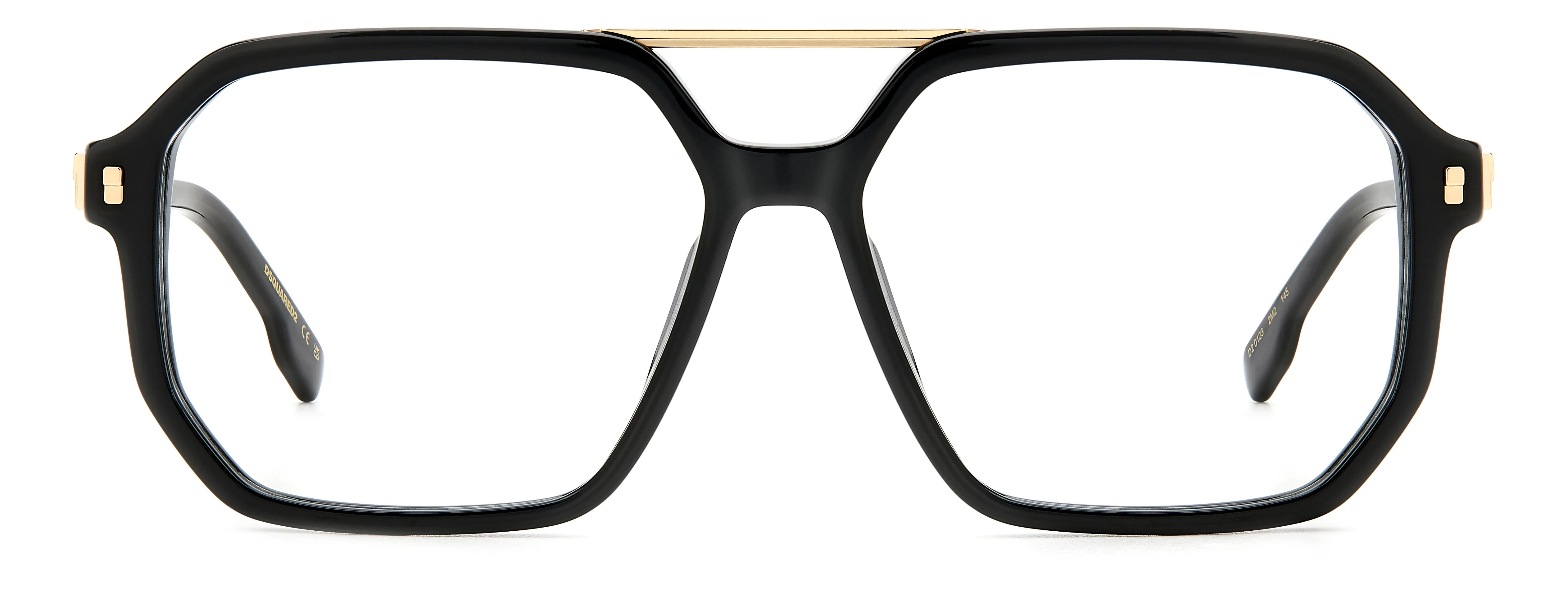 Dsquared2 D2 0123 2M2 Montature da vista Acetato Nero Squadrata - immagine 2