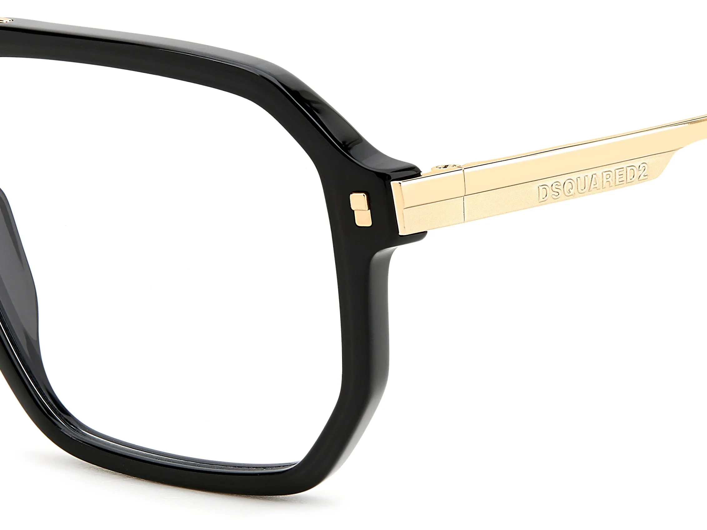 Dsquared2 D2 0123 2M2 Montature da vista Acetato Nero Squadrata - immagine 3
