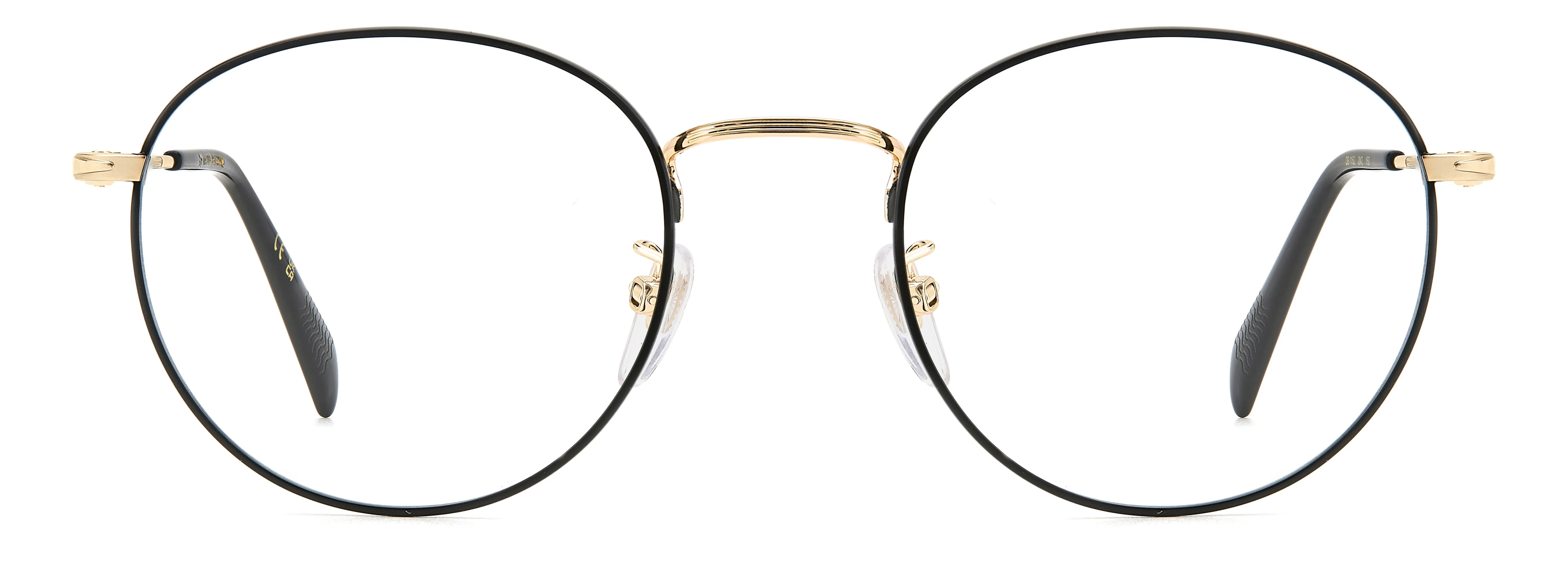 DAVID BECKHAM DB 1152 2M2 Montature da vista Metallo Nero/Oro Rotonda - immagine 2