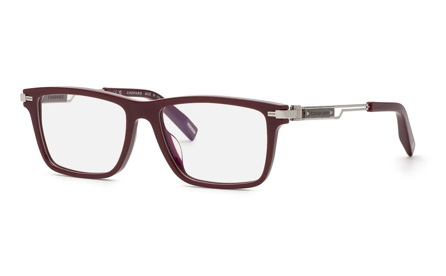 Chopard VCH357 01CK Montature da vista Acetato Bordeaux Squadrata - immagine 1