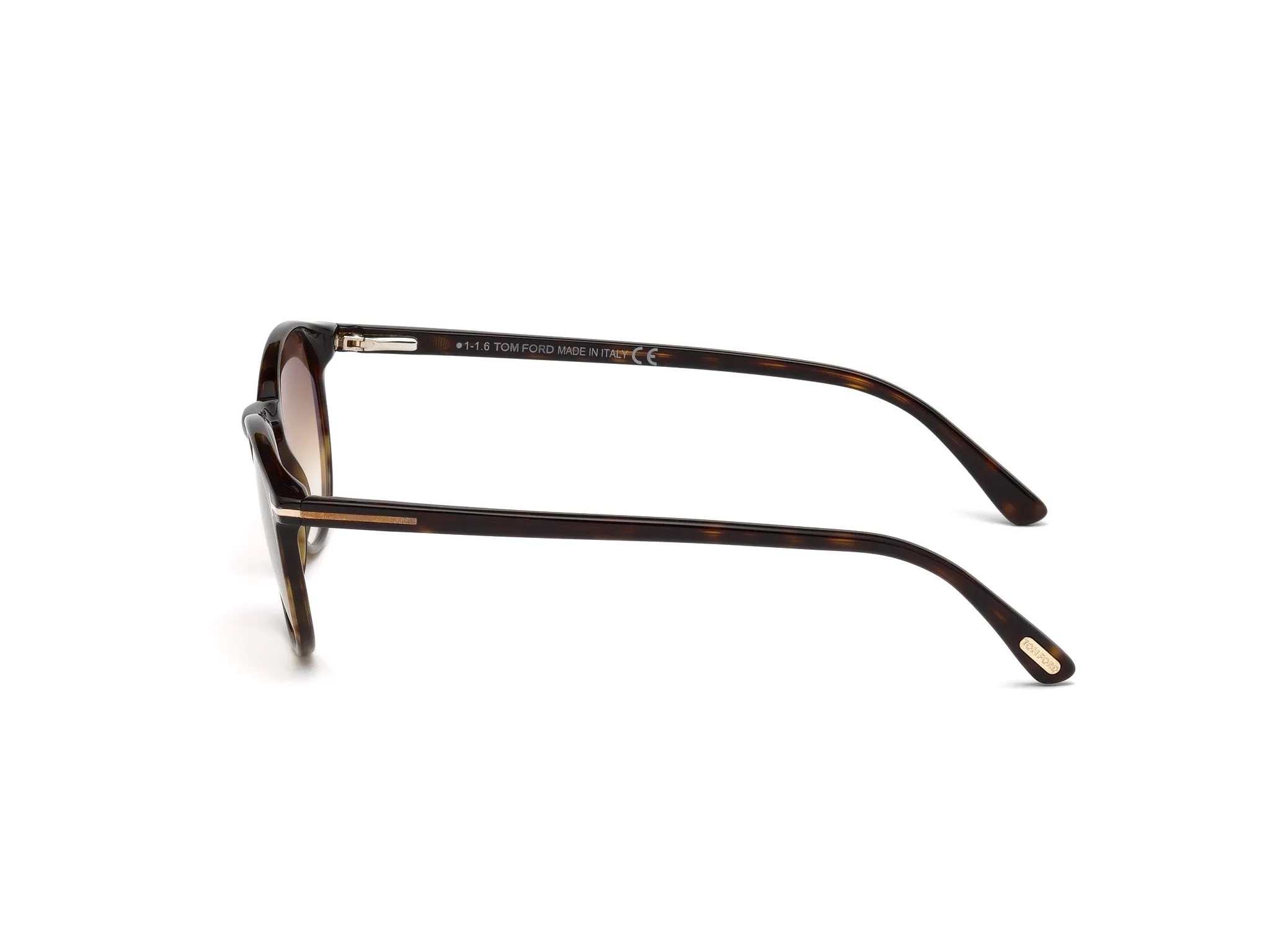 TOM FORD FT0539 ANDREA-02 52F Occhiali da sole Acetato Havana scuro Marrone Rotonda Normale Sfumato - immagine 2