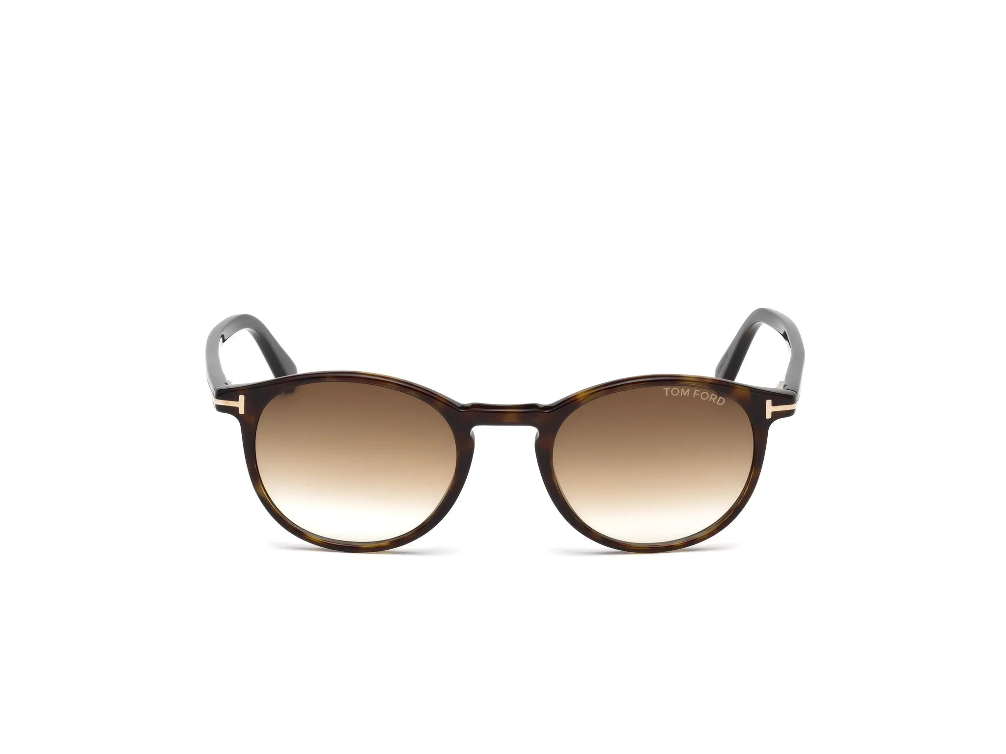TOM FORD FT0539 ANDREA-02 52F Occhiali da sole Acetato Havana scuro Marrone Rotonda Normale Sfumato - immagine 3