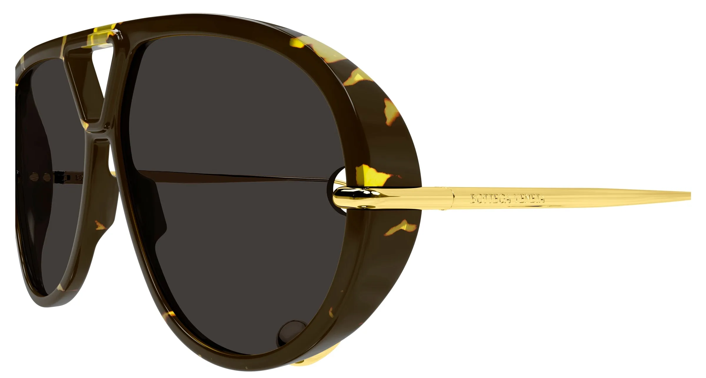 Bottega Veneta BV1273S 005 Occhiali da sole Acetato Havana Grigio Oversize Normale - immagine 3