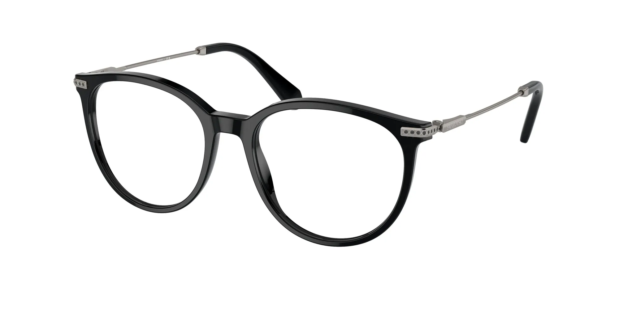 Swarovski SK2009 1039 Montature da vista Acetato Nero Trasparente Pantos Normale - immagine 1