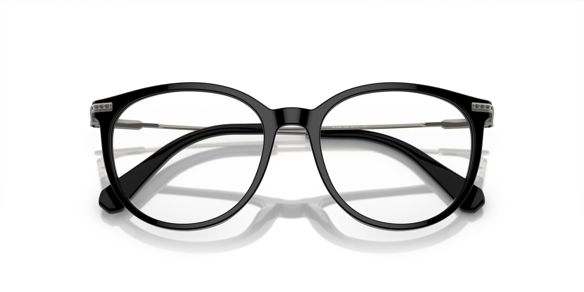 Swarovski SK2009 1039 Montature da vista Acetato Nero Trasparente Pantos Normale - immagine 2