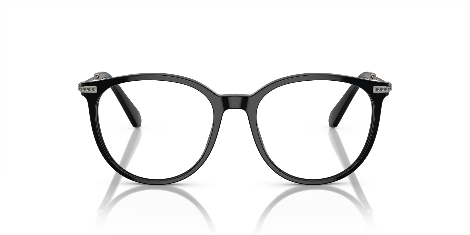Swarovski SK2009 1039 Montature da vista Acetato Nero Trasparente Pantos Normale - immagine 3