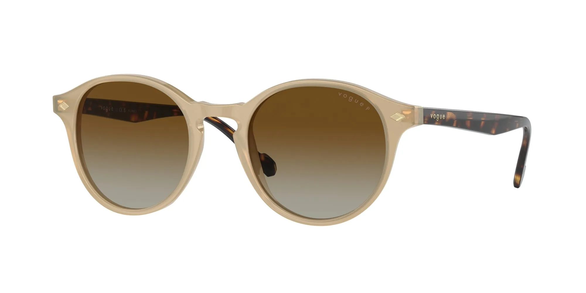 VOGUE EYEWEAR VO5327S W900T5 Occhiali da sole Acetato Marrone Marrone Pantos Polarizzata Sfumato - immagine 1