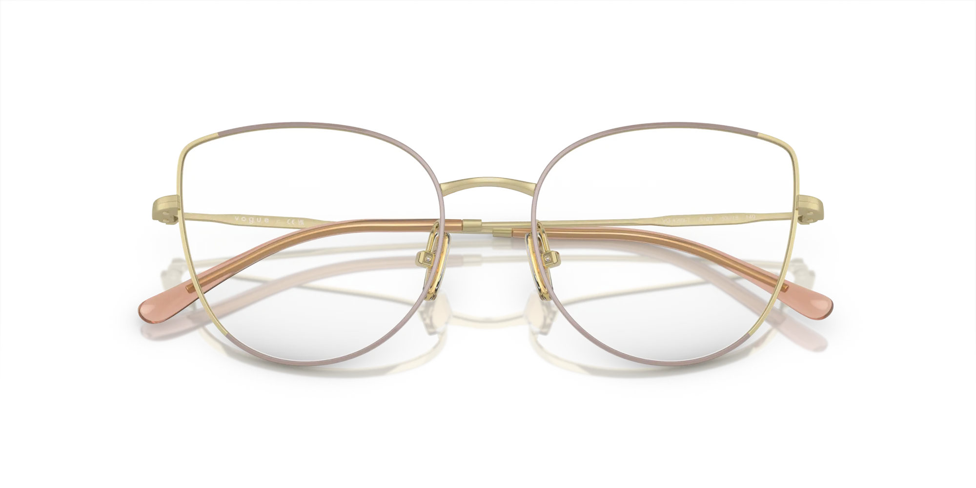 VOGUE EYEWEAR VO4298T 5193 Montature da vista Titanio Marrone Cat Eye Normale - immagine 2