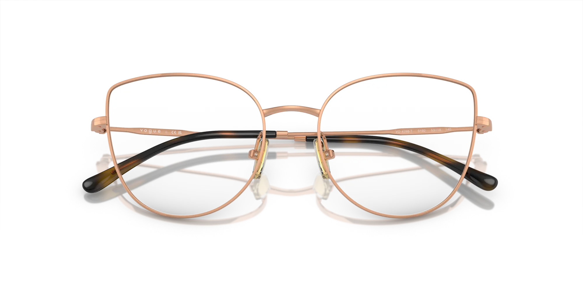 VOGUE EYEWEAR VO4298T 5192 Montature da vista Titanio Oro Cat Eye Normale - immagine 2