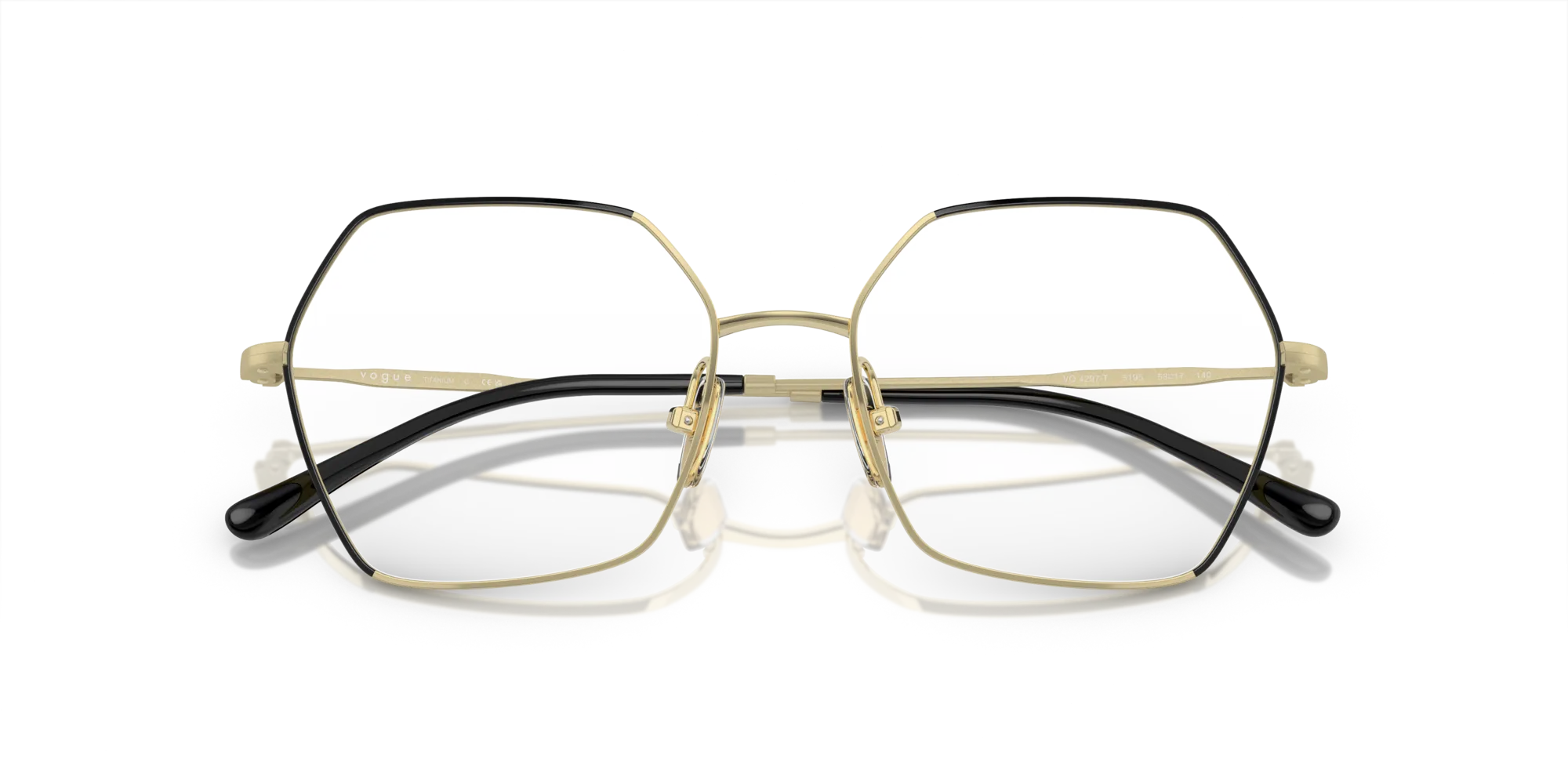 VOGUE EYEWEAR VO4297T 5195 Montature da vista Titanio Nero Geometrica Normale - immagine 2