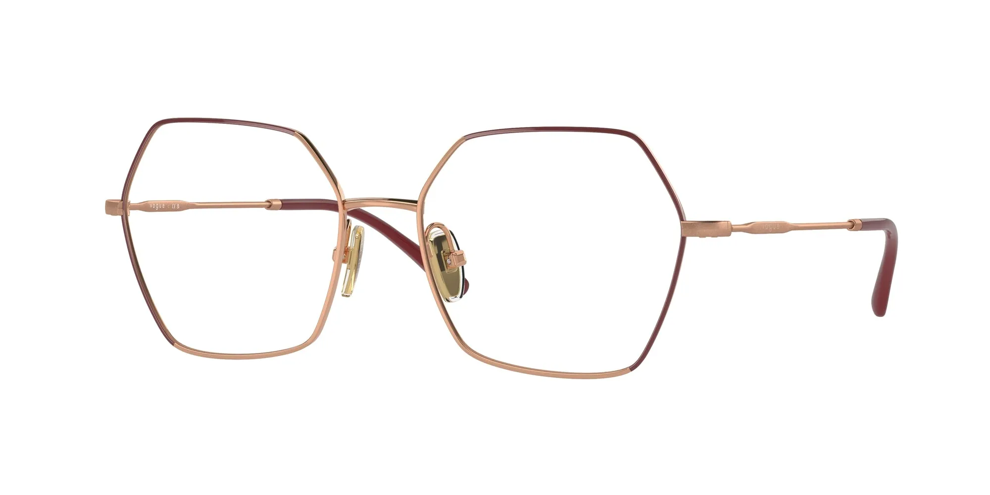 VOGUE EYEWEAR VO4297T 5194 Montature da vista Titanio Rosso Geometrica Normale - immagine 1