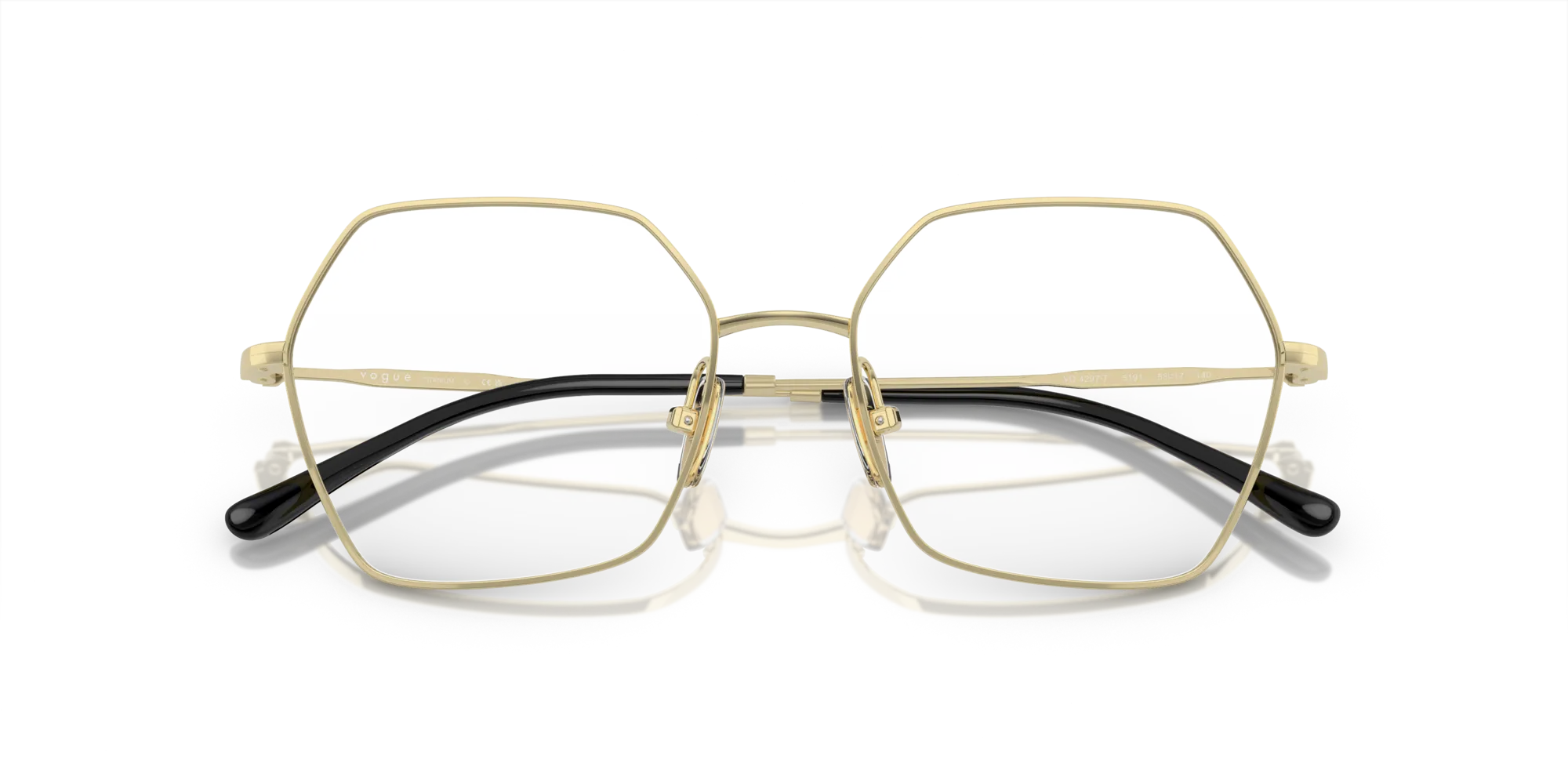 VOGUE EYEWEAR VO4297T 5191 Montature da vista Titanio Oro Geometrica Normale - immagine 2