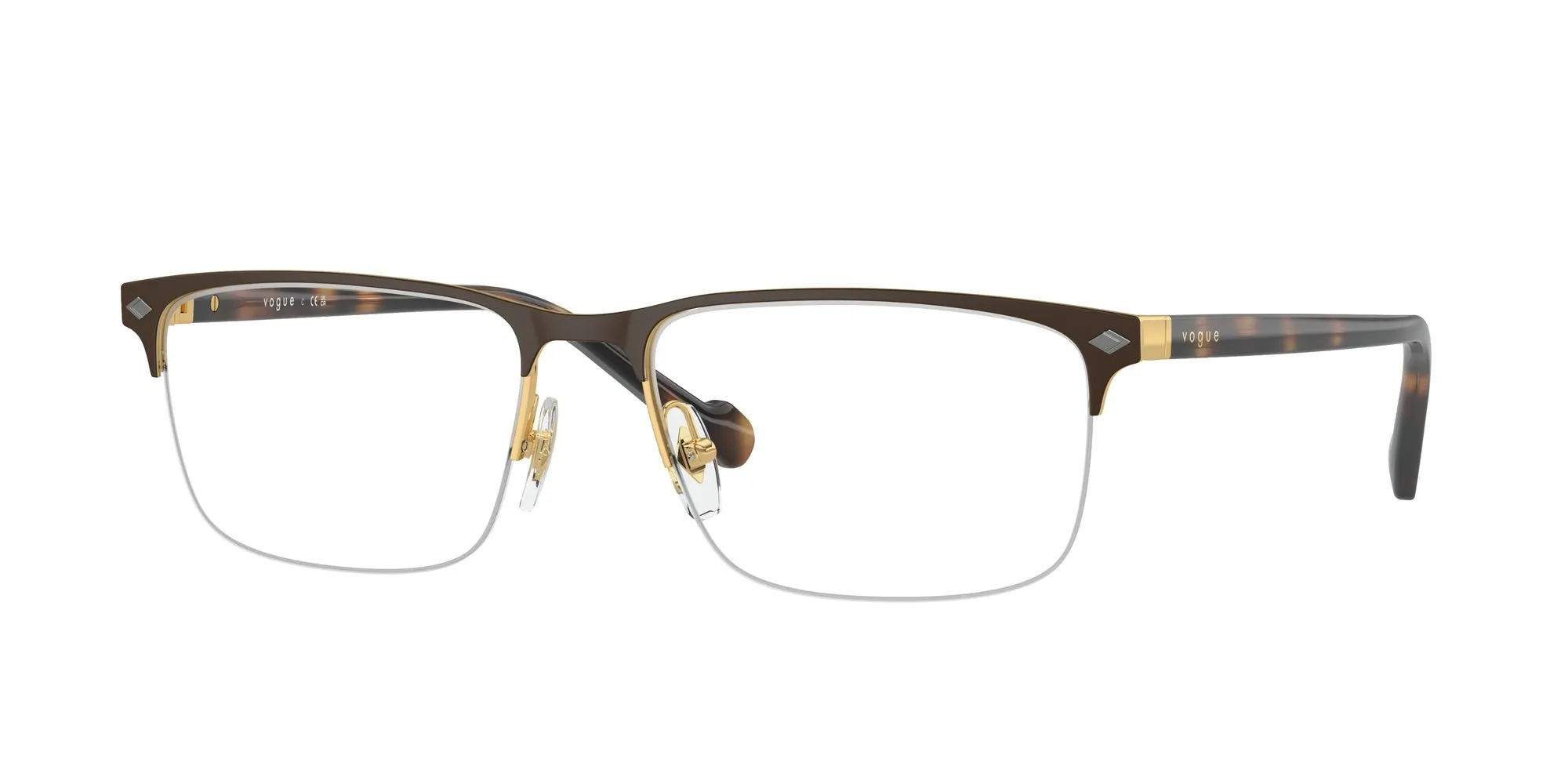 VOGUE EYEWEAR VO4292 5190S Montature da vista Metallo Marrone Squadrata Normale - immagine 1