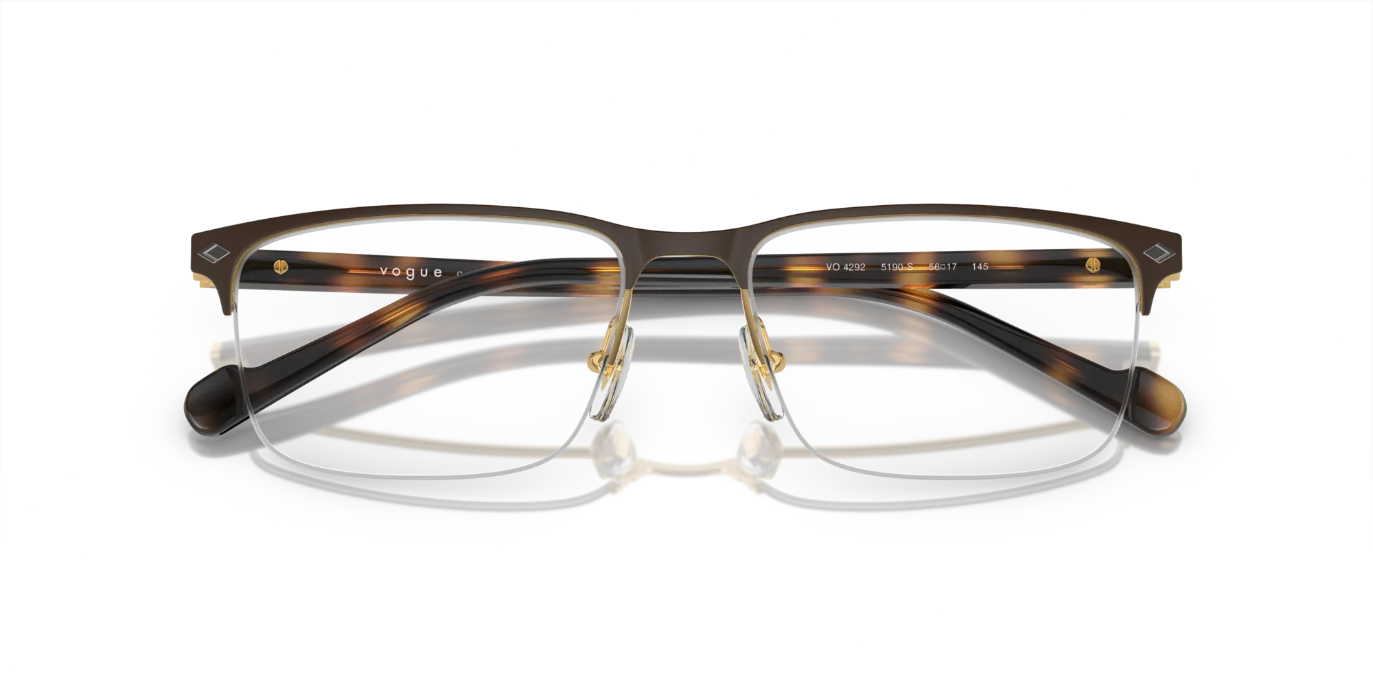 VOGUE EYEWEAR VO4292 5190S Montature da vista Metallo Marrone Squadrata Normale - immagine 2