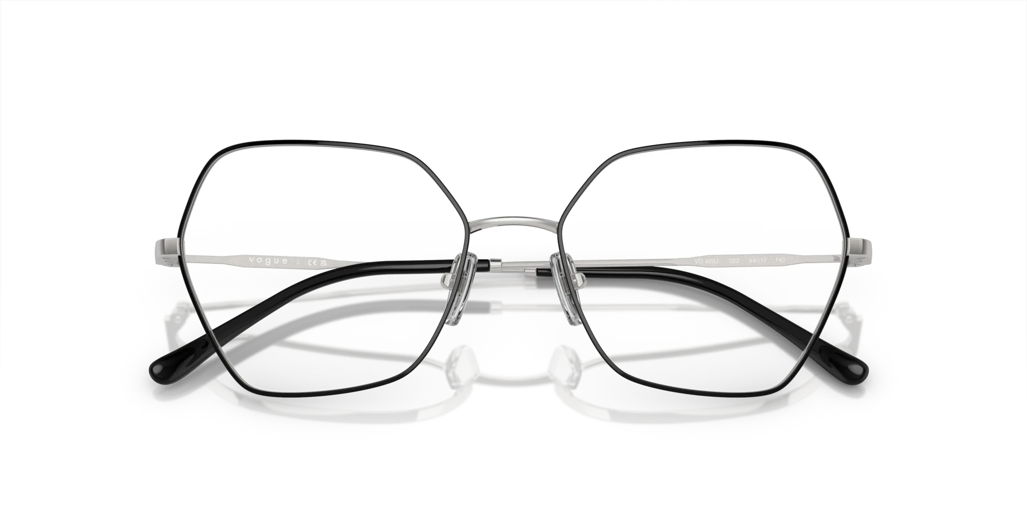 VOGUE EYEWEAR VO4281 323 Montature da vista Metallo Nero Geometrica Normale - immagine 2