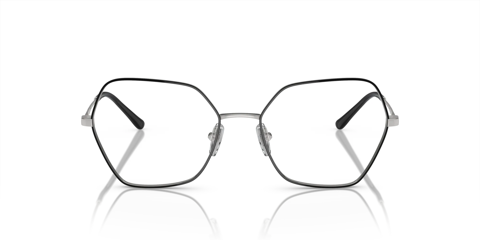 VOGUE EYEWEAR VO4281 323 Montature da vista Metallo Nero Trasparente Geometrica Normale - immagine 3