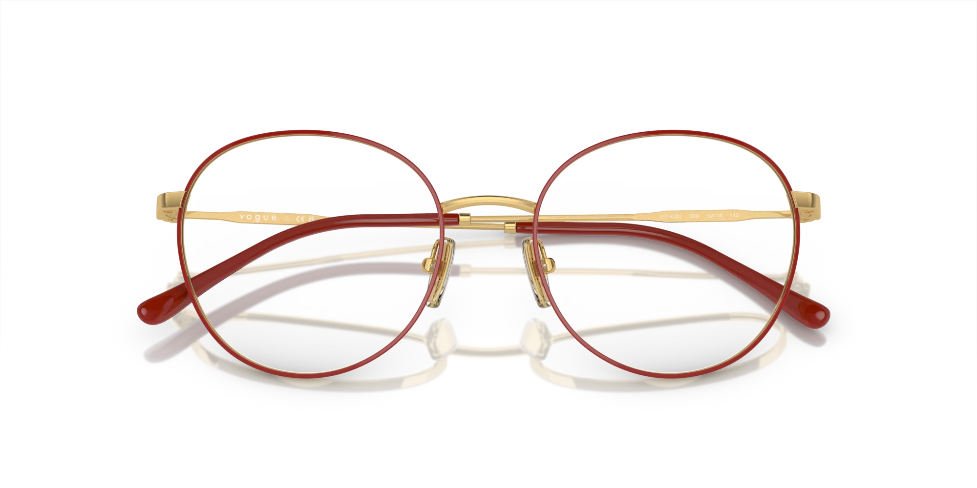 VOGUE EYEWEAR VO4280 280 Montature da vista Metallo Rosso Pantos Normale - immagine 2