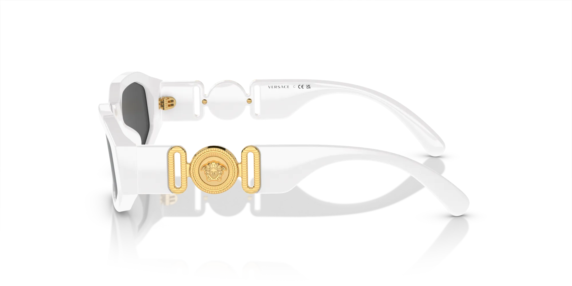 Versace VK4429U 314/87 Occhiali da sole Acetato Bianco Grigio Geometrica Normale - immagine 4