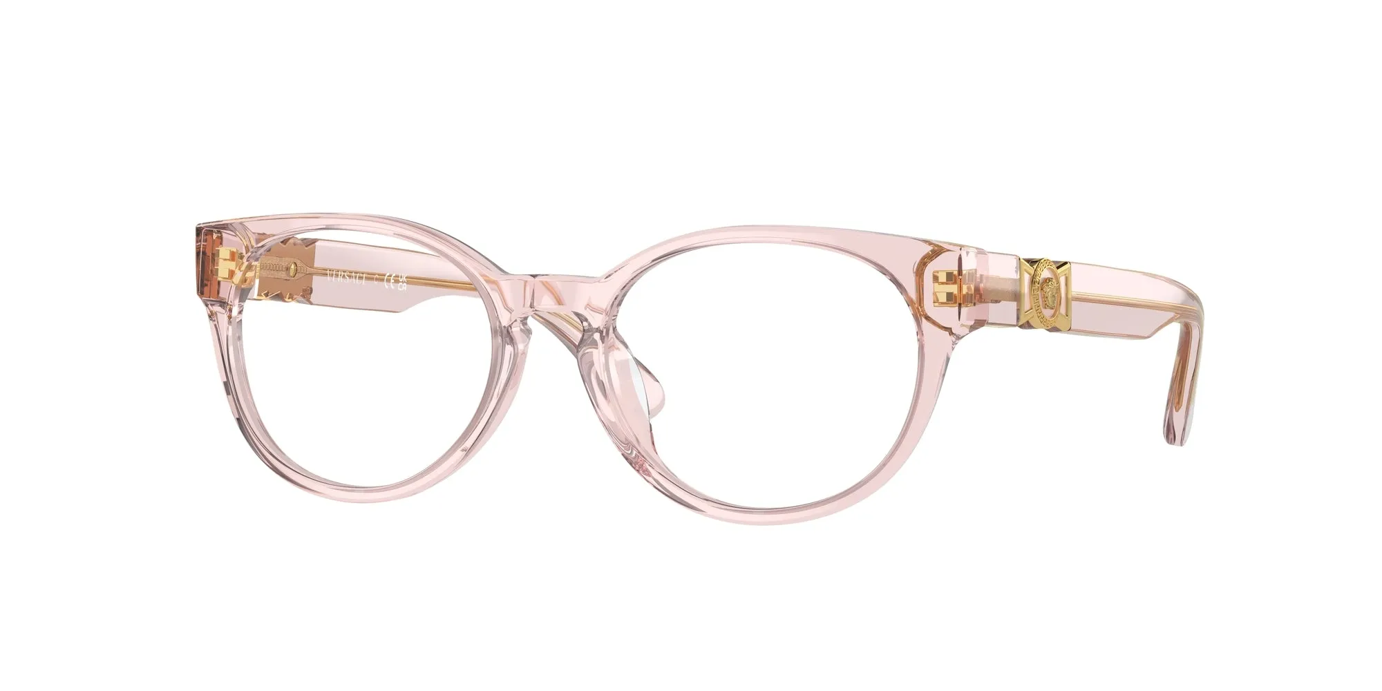 Versace VK3323U 5441 Montature da vista Acetato Rosa Trasparente Rotonda Normale - immagine 1