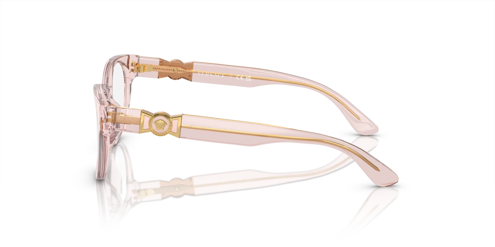 Versace VK3323U 5441 Montature da vista Acetato Rosa Rotonda Normale - immagine 4