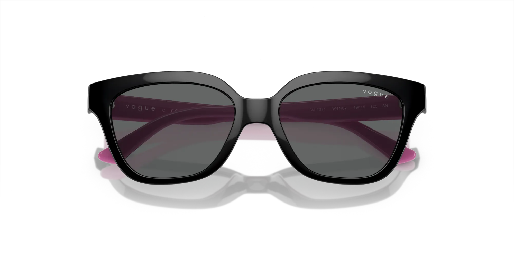 VOGUE EYEWEAR VJ2021 W44/87 Occhiali da sole bambino Nylon Nero Grigio Geometrica Normale - immagine 2