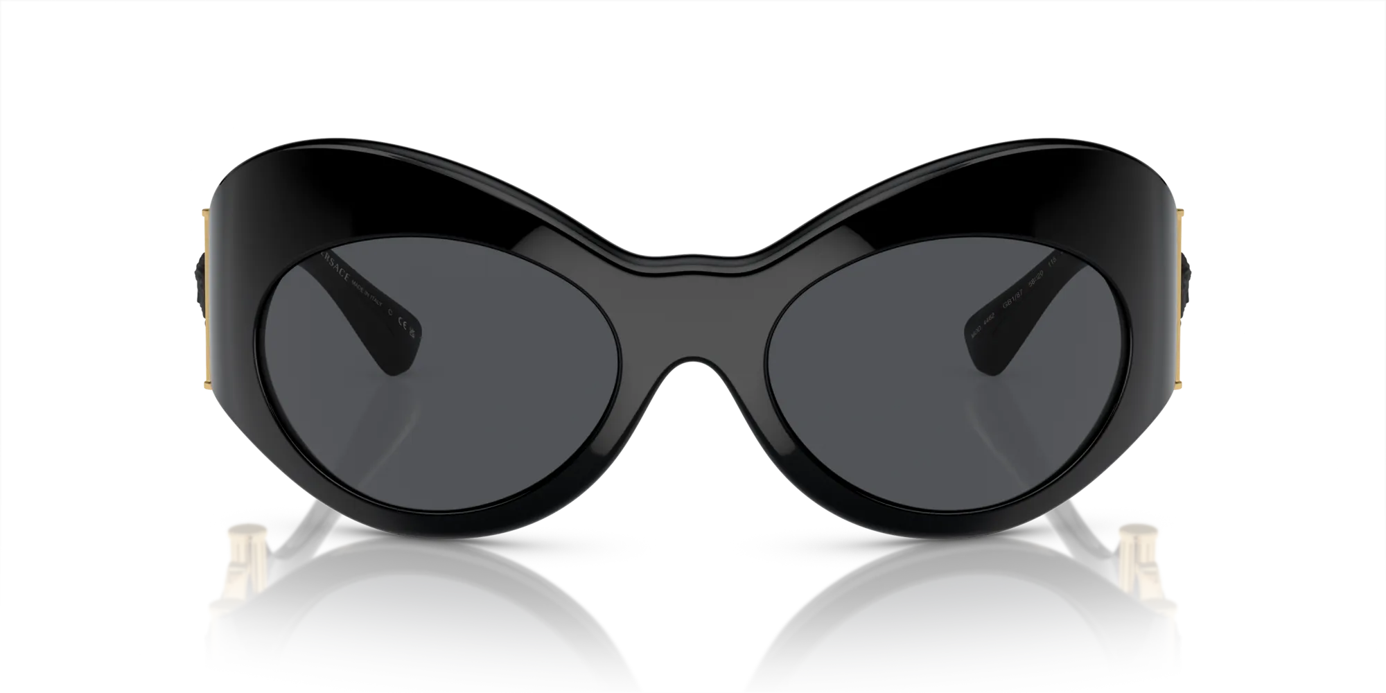 Versace VE4462 GB1/87 Occhiali da sole Iniettato Nero Grigio Geometrica Normale - immagine 3