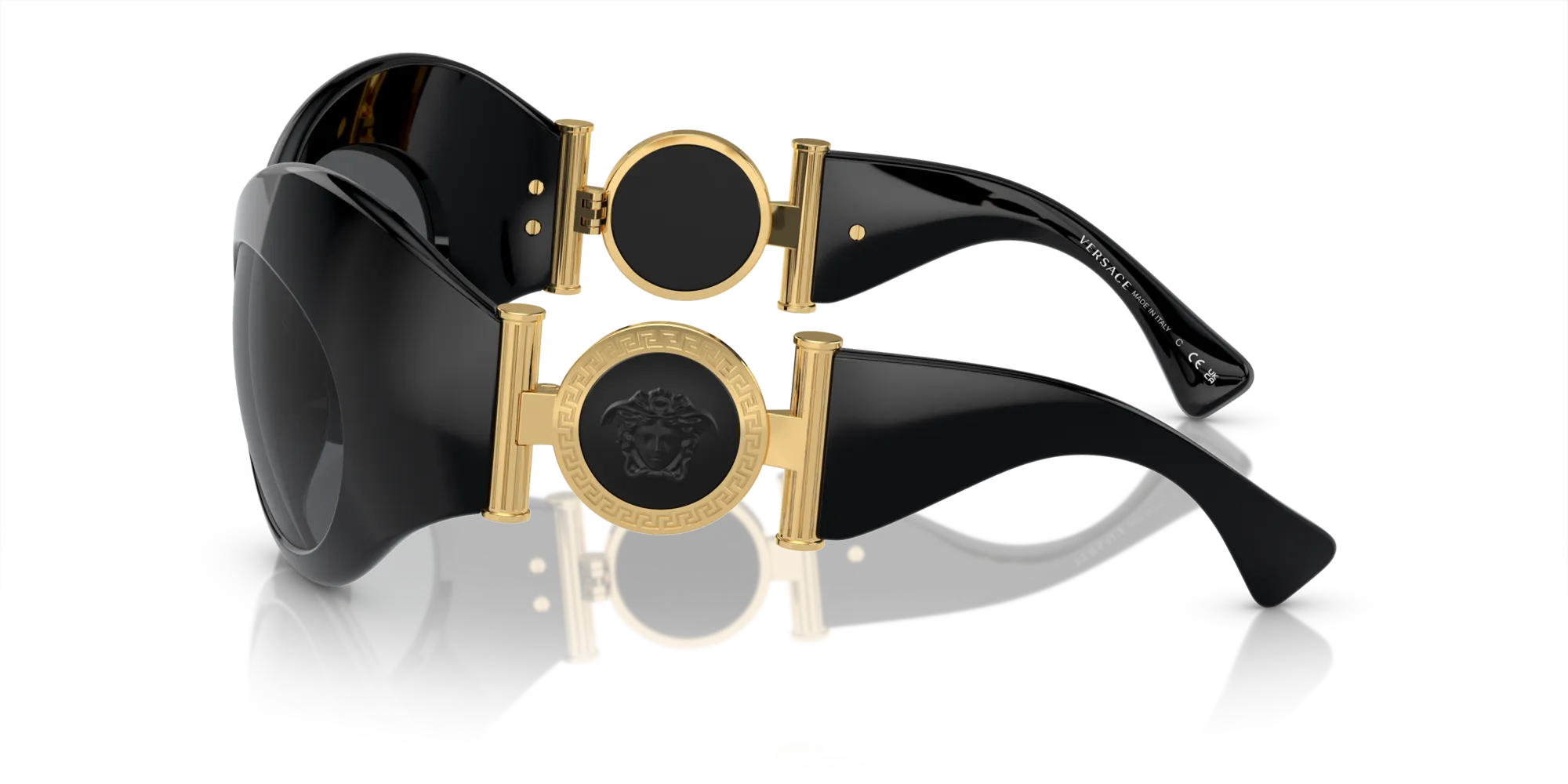 Versace VE4462 GB1/87 Occhiali da sole Iniettato Nero Grigio Geometrica Normale - immagine 4