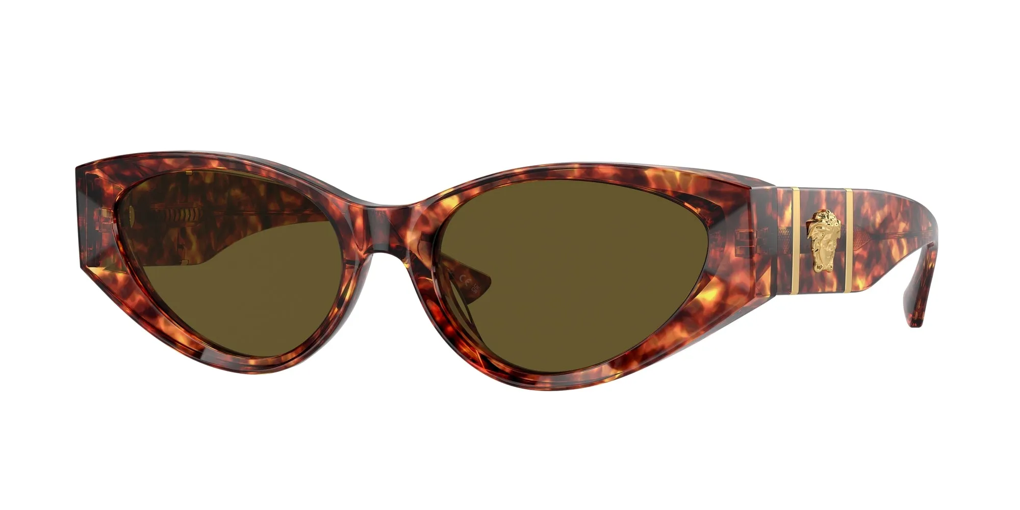 Versace VE4454 543773 Occhiali da sole Acetato Tartaruga Marrone Cat Eye Normale - immagine 1