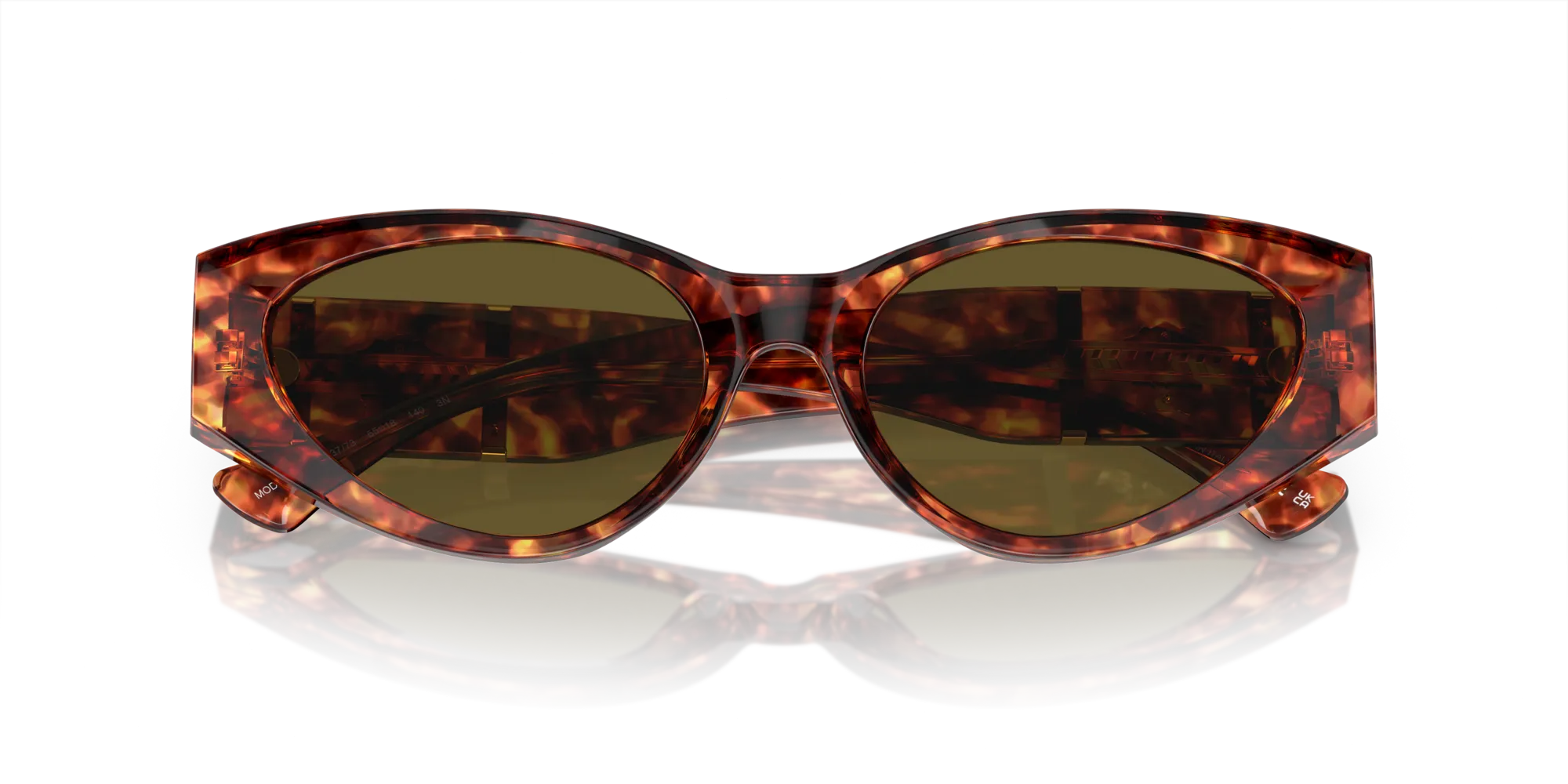 Versace VE4454 543773 Occhiali da sole Acetato Tartaruga Marrone Cat Eye Normale - immagine 2