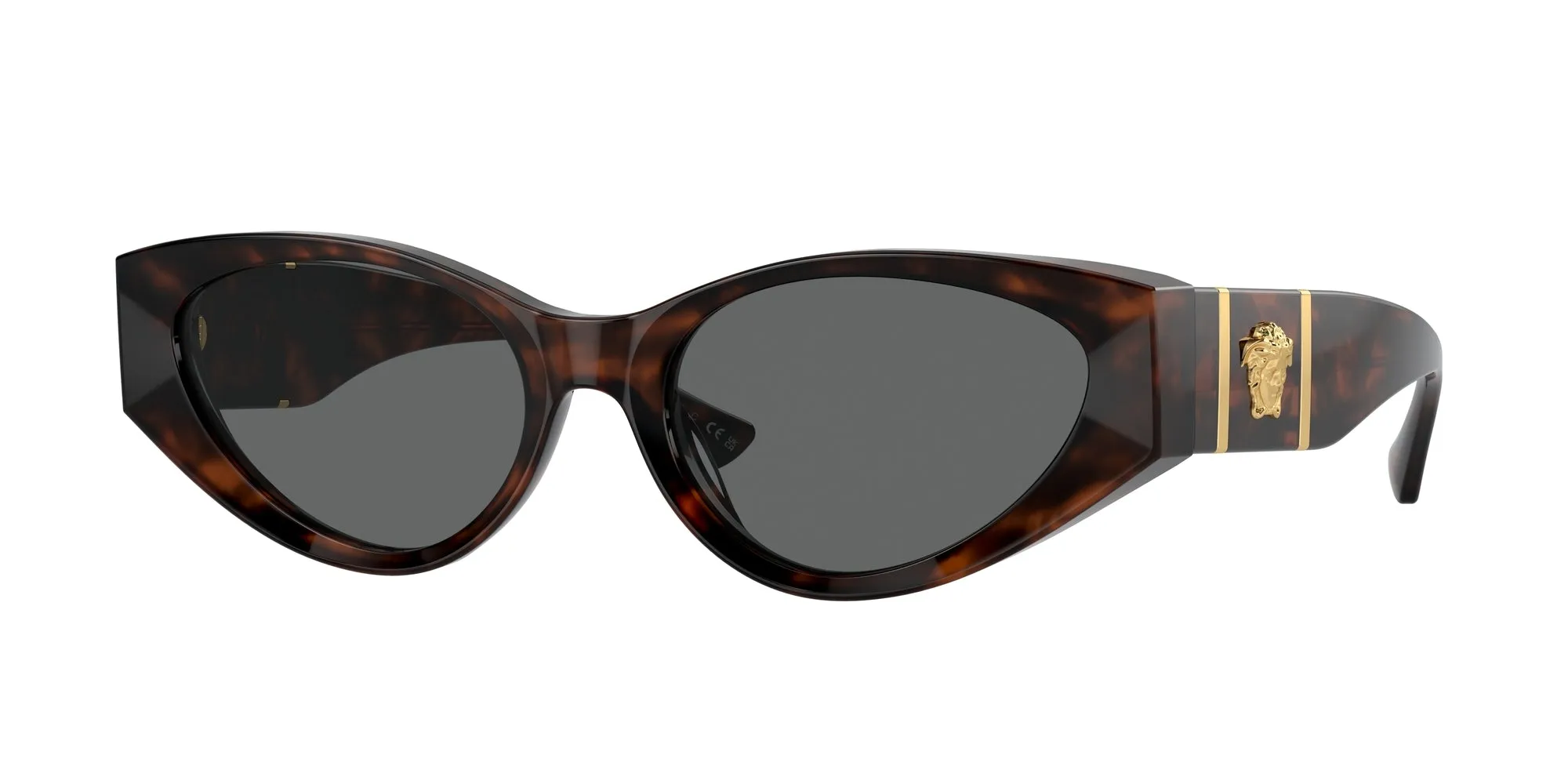 Versace VE4454 542987 Occhiali da sole Acetato Tartaruga Grigio Cat Eye Normale - immagine 1