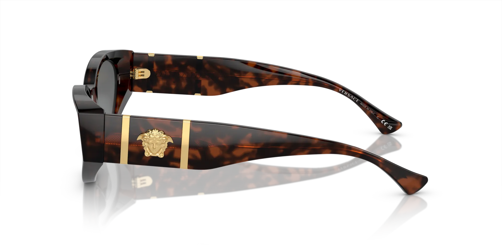 Versace VE4454 542987 Occhiali da sole Acetato Tartaruga Grigio Cat Eye Normale - immagine 4