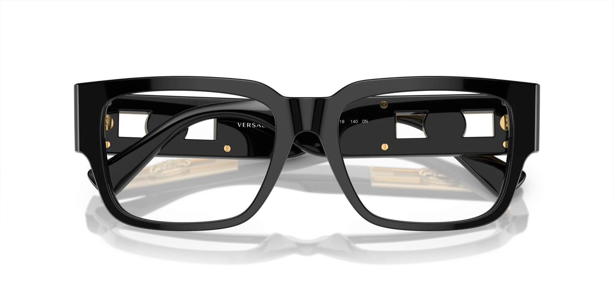 Versace VE3350 GB1 Montature da vista Acetato Nero Squadrata Normale - immagine 2