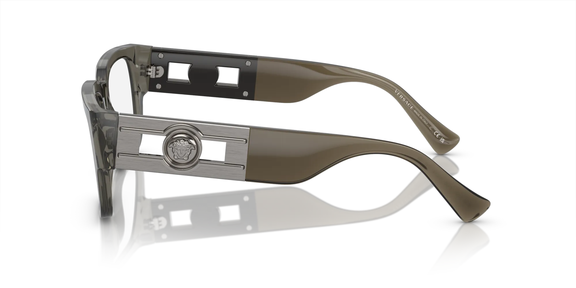 Versace VE3350 5436 Montature da vista Acetato Grigio Squadrata - immagine 4